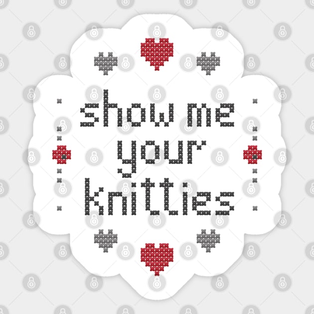 Show Me Your Knitties Sticker by supermara